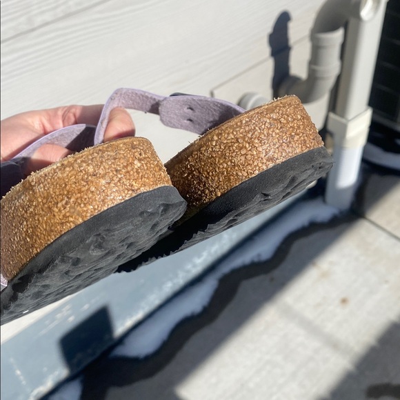 Birkenstock Women's Lavender Sandals with Blue Buckles - Picture 5 of 8